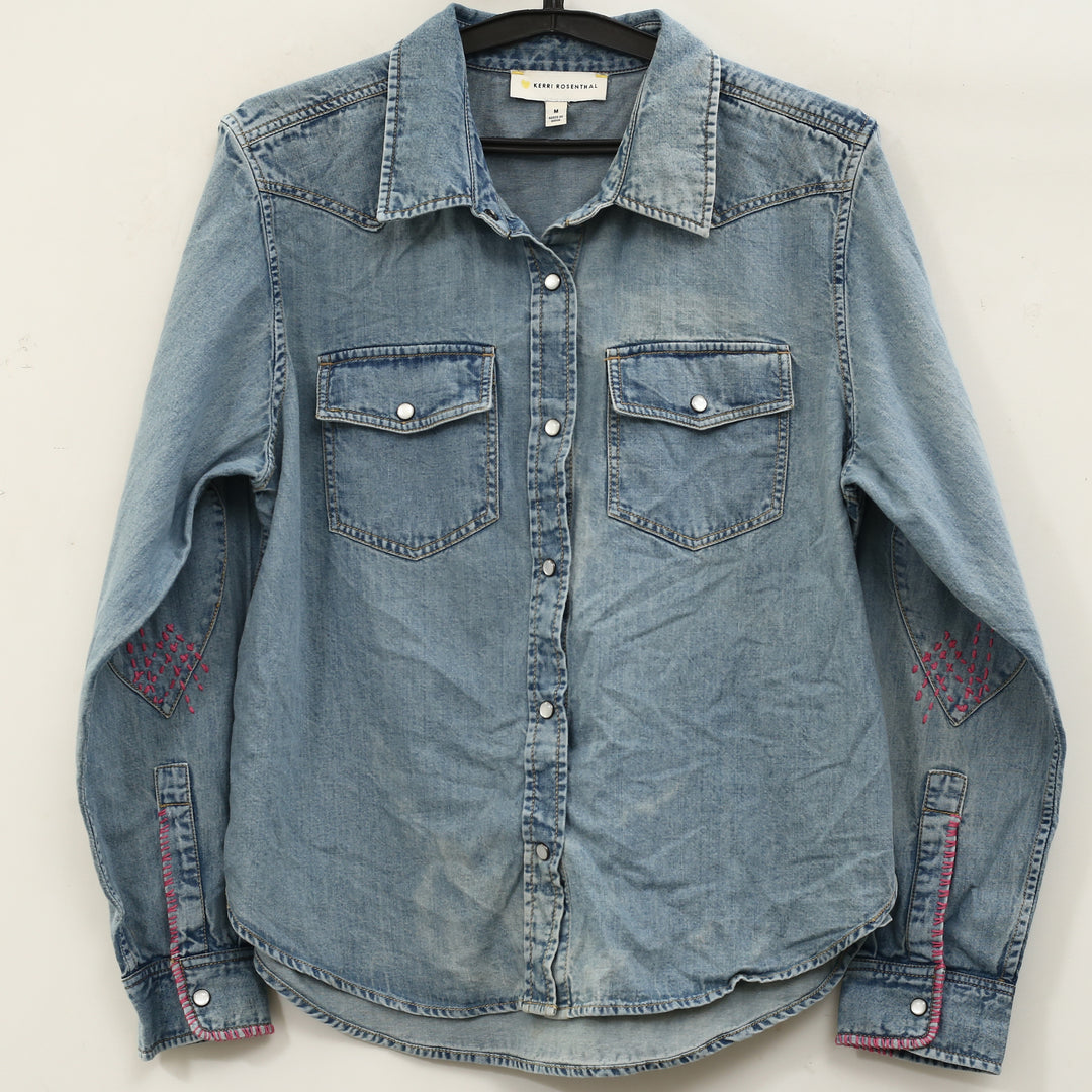 Kerri Rosenthal Western Pia Denim Shirt Top