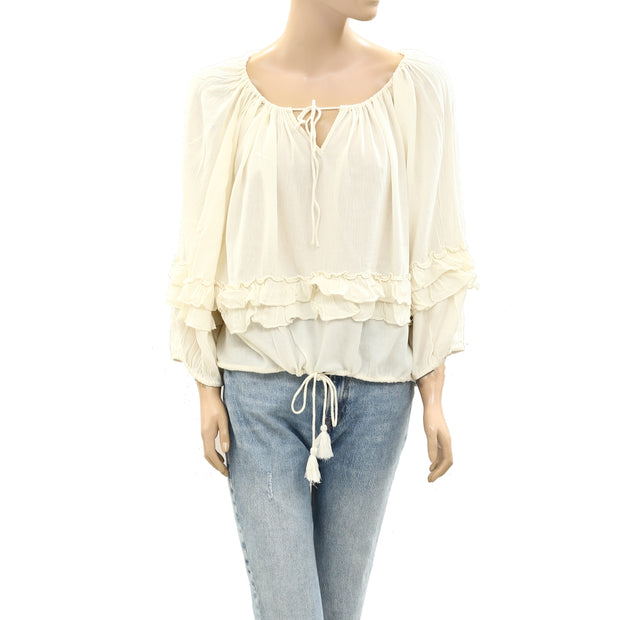 Denim & Supply Ralph Lauren Ruffle Blouse Top