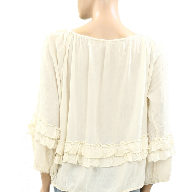 Denim & Supply Ralph Lauren Ruffle Blouse Top