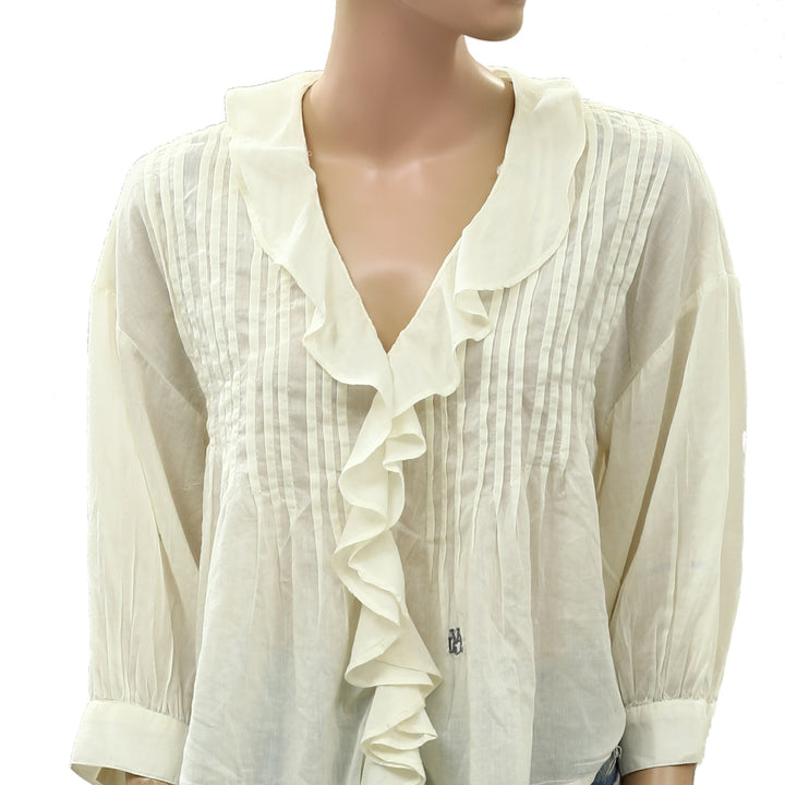 Kerri Rosenthal Rosen Ruffle Blouse Top