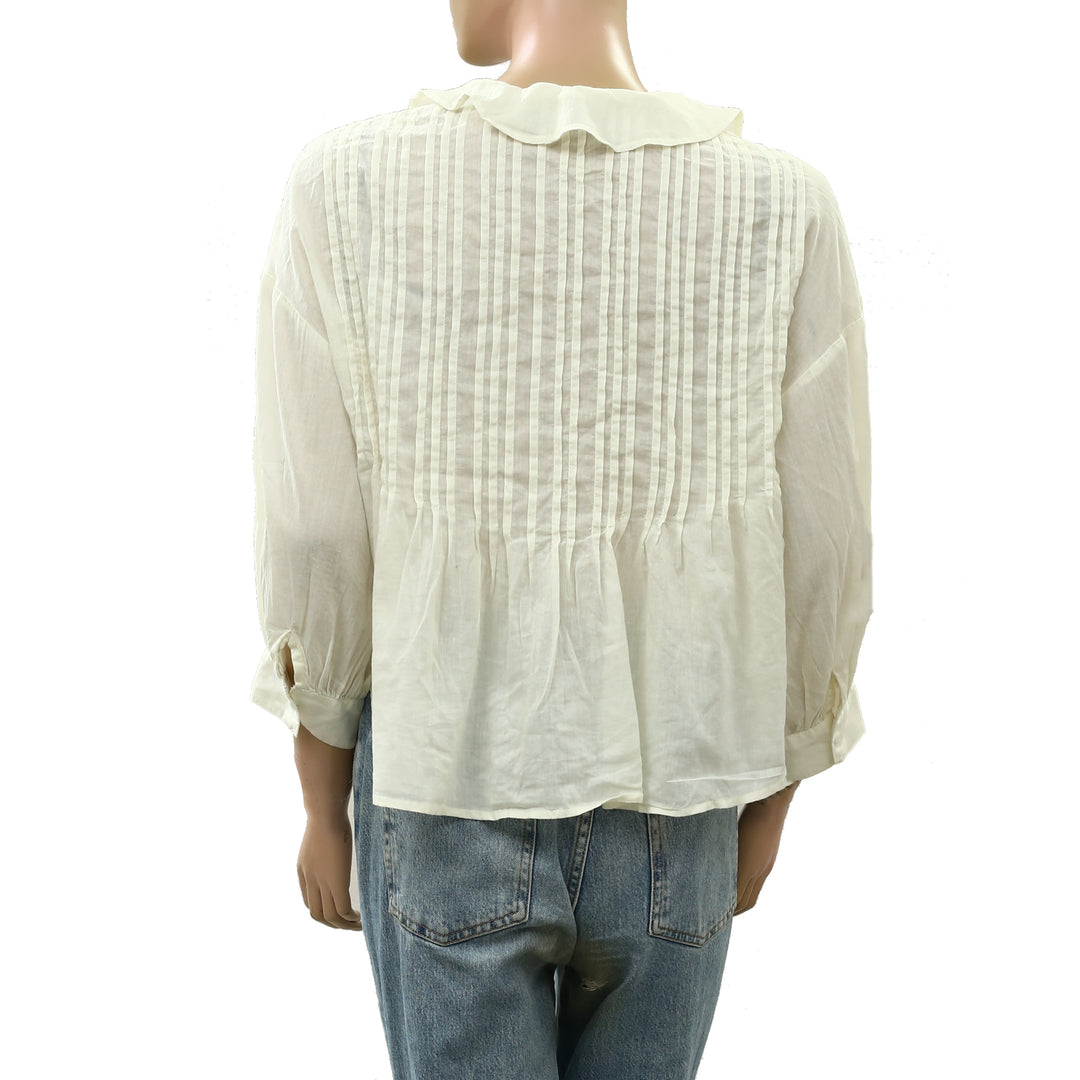 Kerri Rosenthal Rosen Ruffle Blouse Top