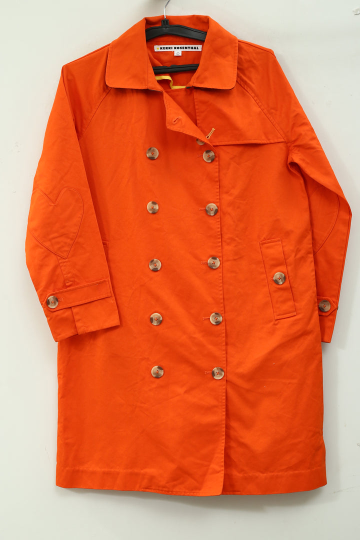Kerri Rosenthal Color Washed Trench Coat Jacket