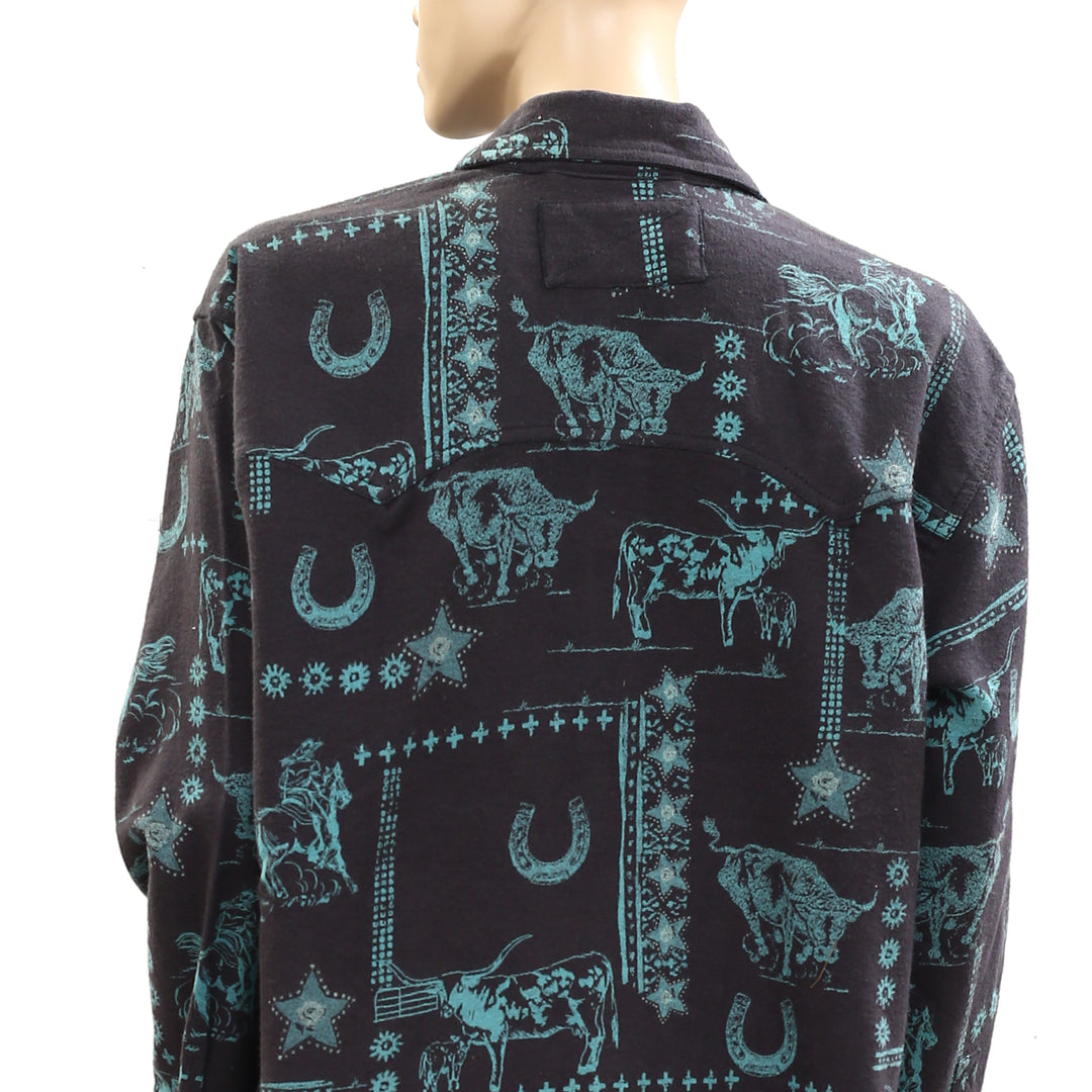 Free People We The Free Calico Flannel Shirt Printed Wild New