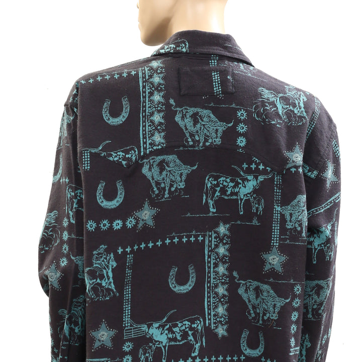 Free People We The Free Calico Flannel Shirt Printed Wild New