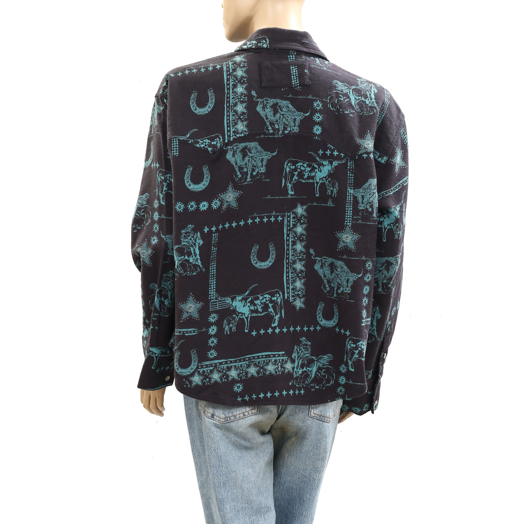 Free People We The Free Calico Flannel Shirt Printed Wild New