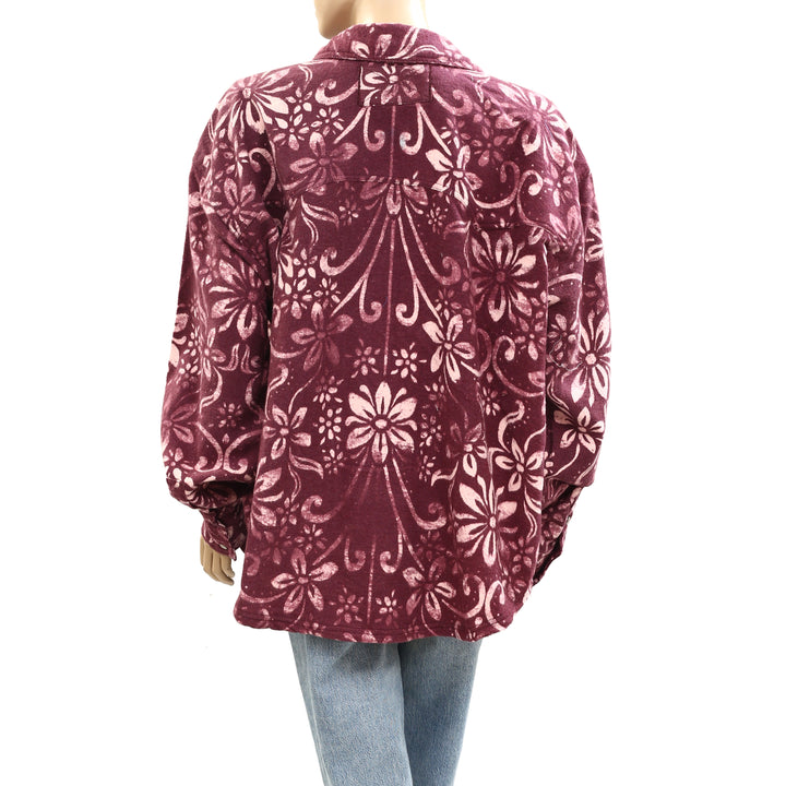 Free People We The Free Calico Flannel Shirt Printed Wild New