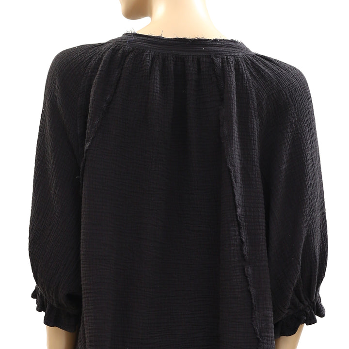 Free People We The Free Lucy Solid Shirt Blouse Top