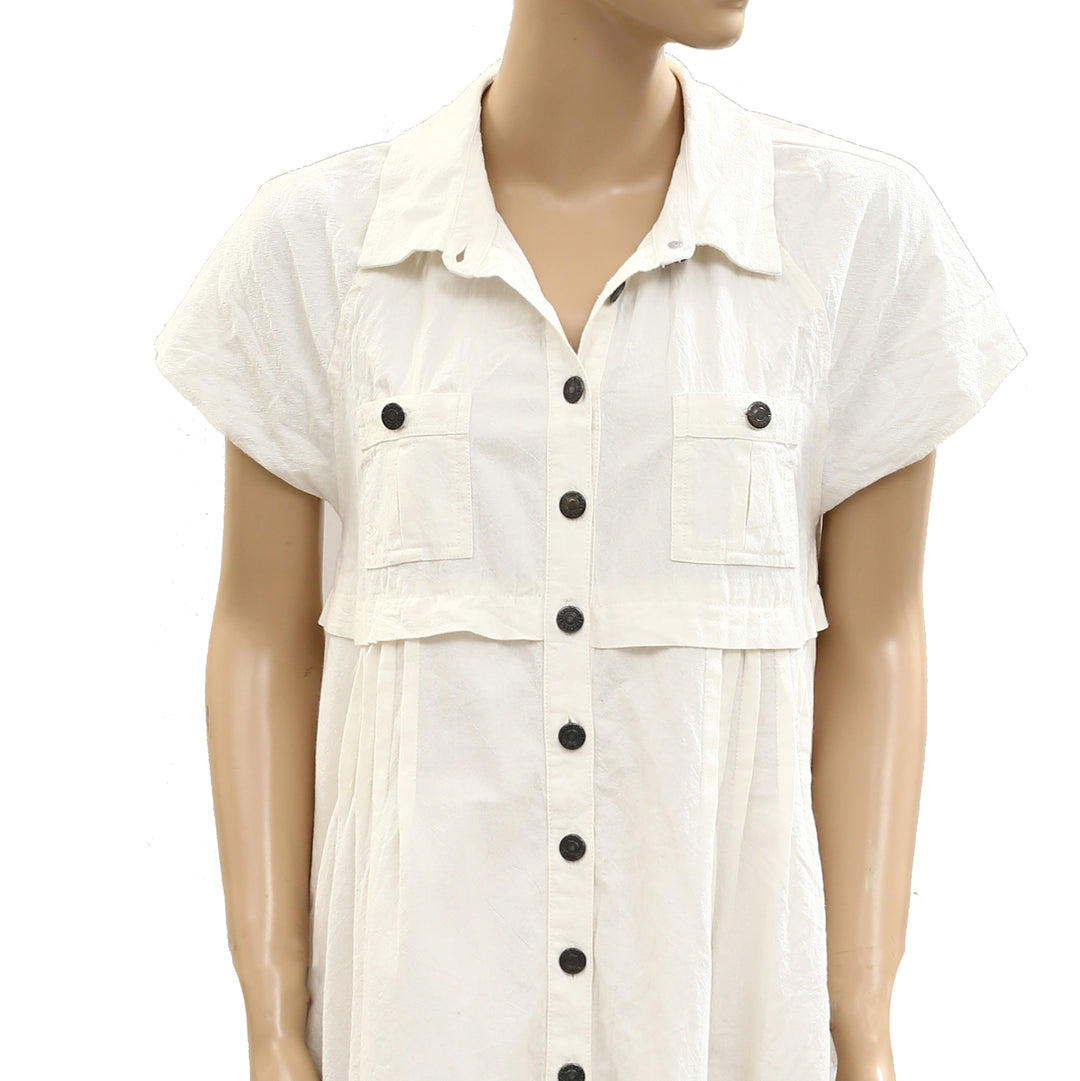 Free People We The Free Ronnie Poplin Mini Dress – White Chocolate Couture