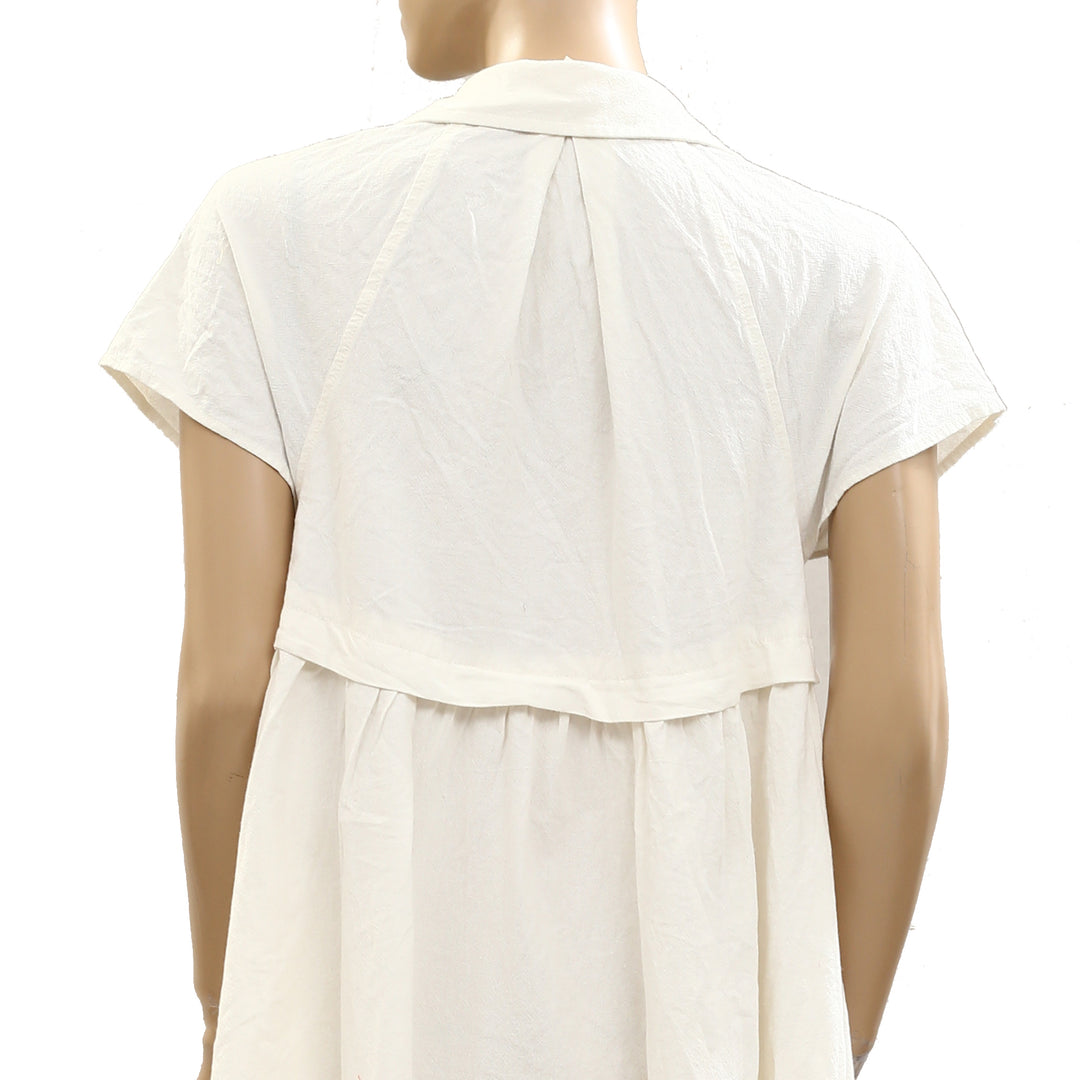 free people ronnie mini dress Free People Ronnie Poplin Mini Dress White / XS