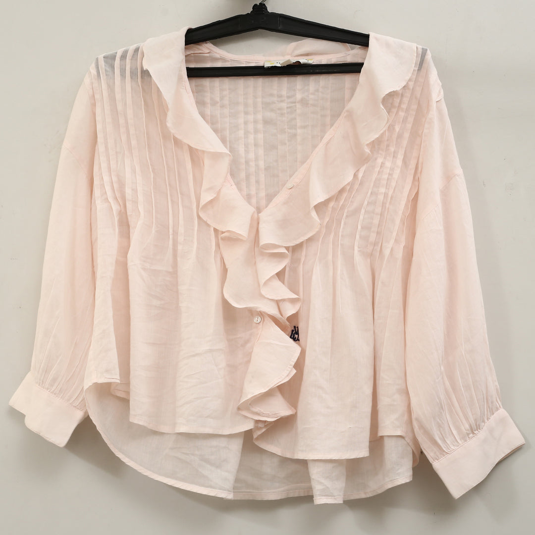 Kerri Rosenthal Rosen Ruffle Blouse Top