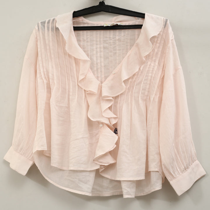 Kerri Rosenthal Rosen Ruffle Blouse Top