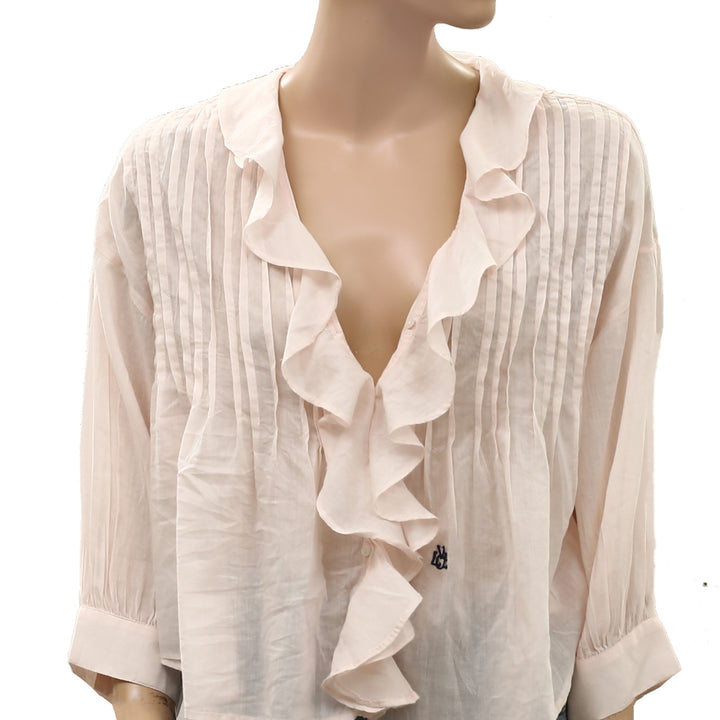 Kerri Rosenthal Rosen Ruffle Blouse Top