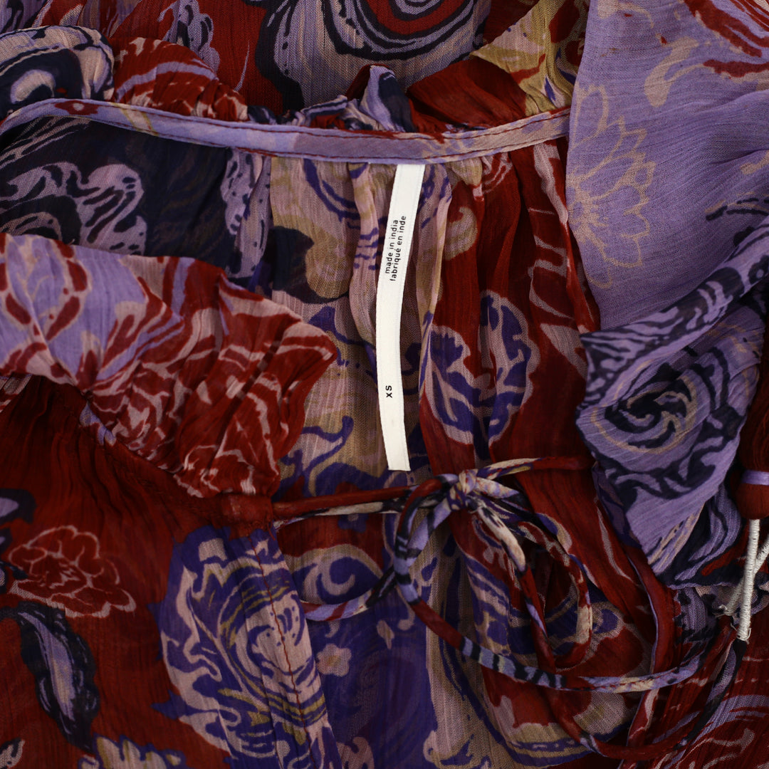 Anthropologie The Marais Printed Chiffon Mini Dress