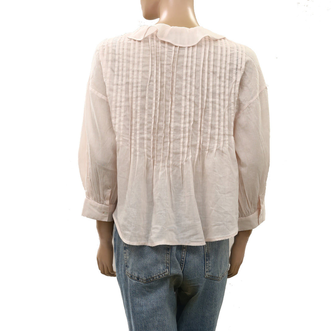Kerri Rosenthal Rosen Ruffle Blouse Top