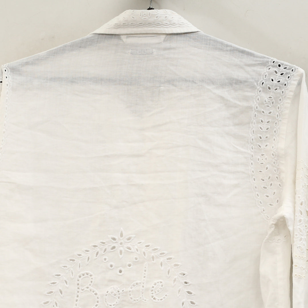 Bode Belvoir Shirt White