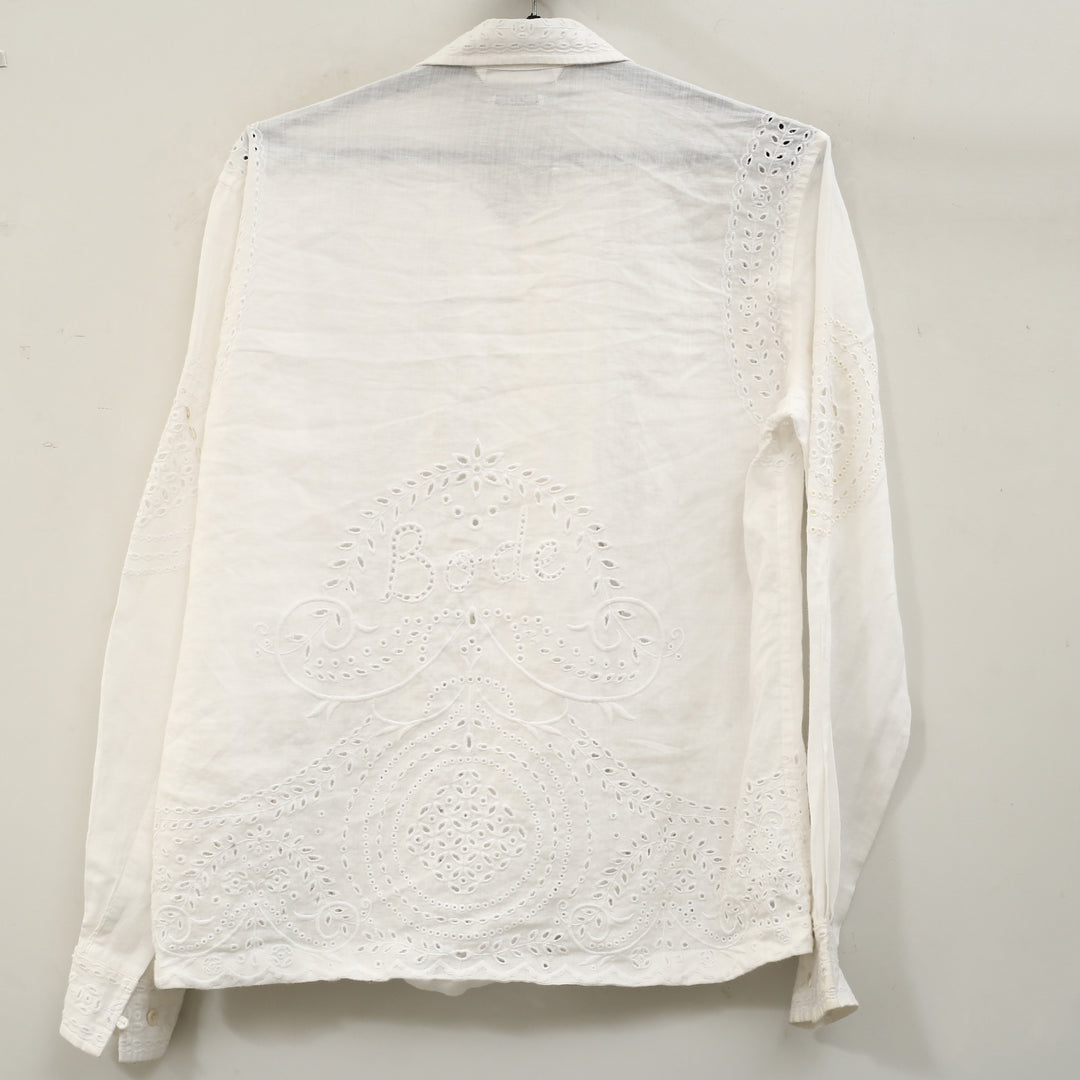 Bode Belvoir Shirt White