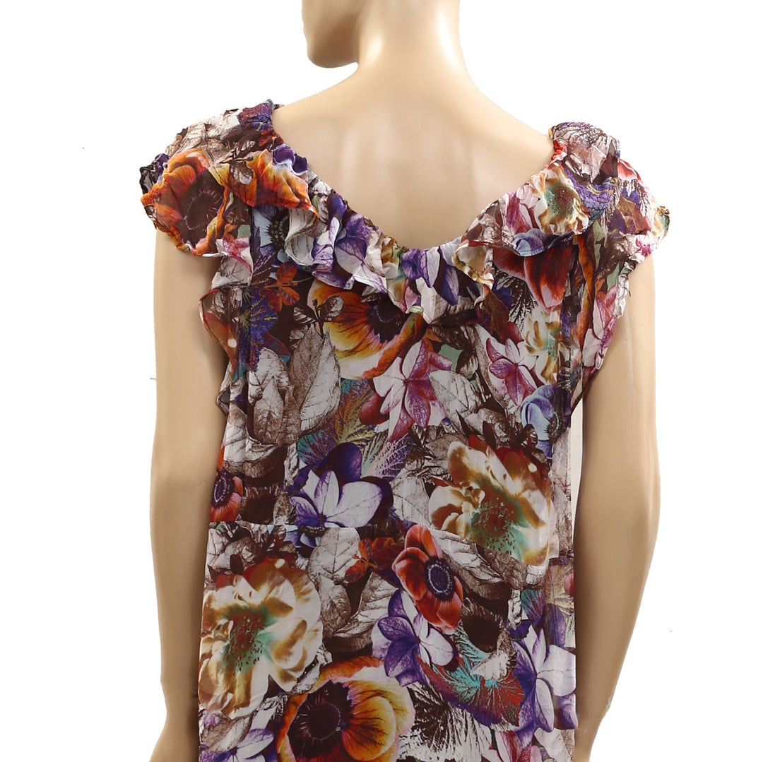 Anthropologie Ruffled Mini Wrap Dress