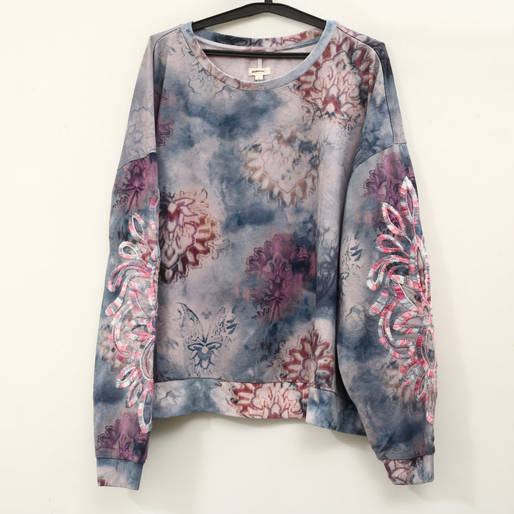 Anthropologie The Niki Bubble Sweatshirt by Pilcro