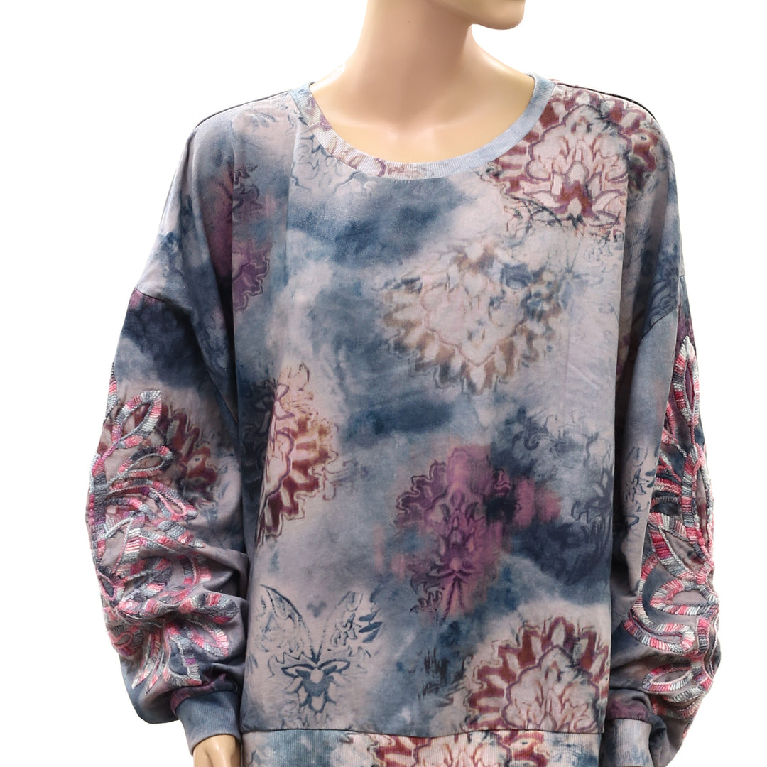 Anthropologie The Niki Bubble Sweatshirt by Pilcro
