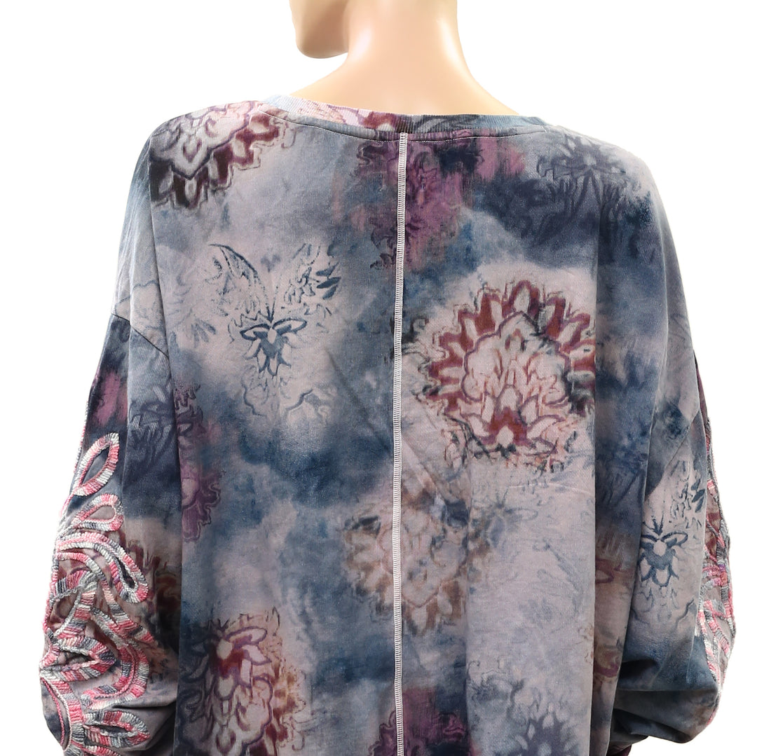 Anthropologie The Niki Bubble Sweatshirt by Pilcro