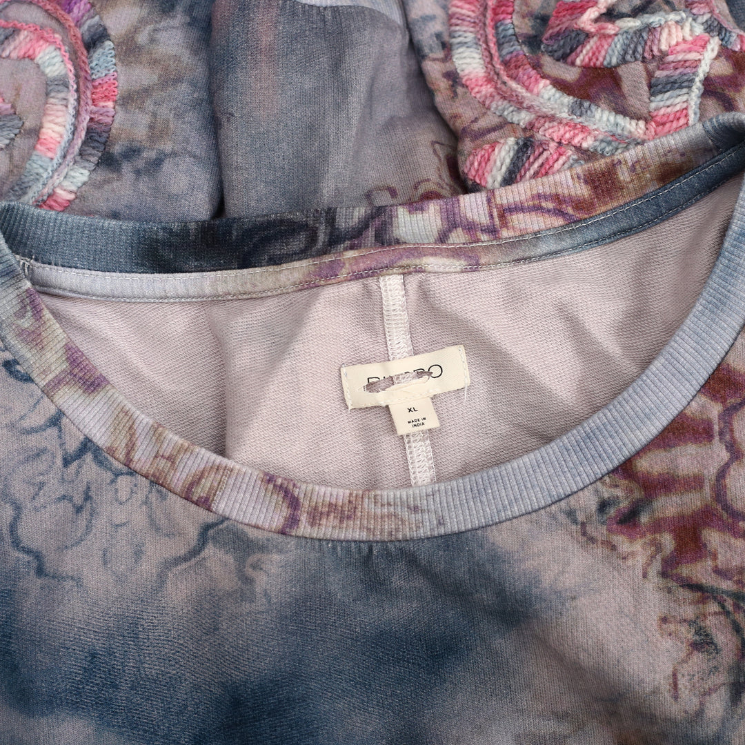 Anthropologie The Niki Bubble Sweatshirt by Pilcro