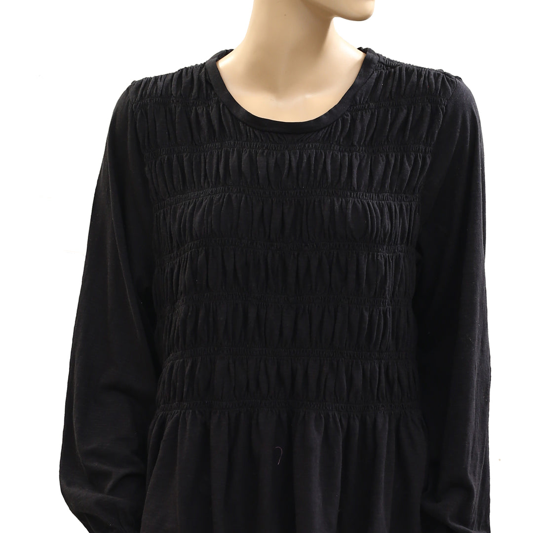 Anthropologie Pilcro Long-Sleeve Smocked Top