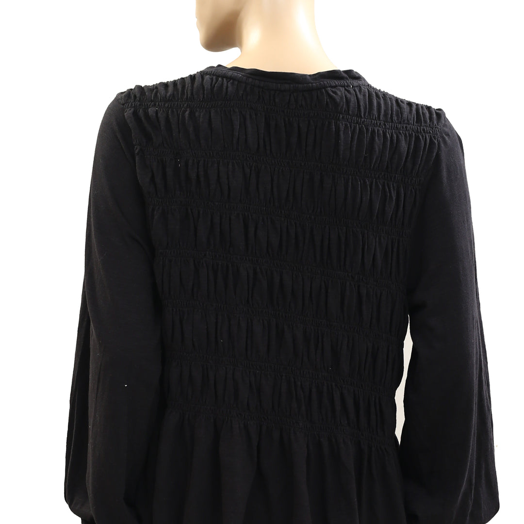 Anthropologie Pilcro Long-Sleeve Smocked Top