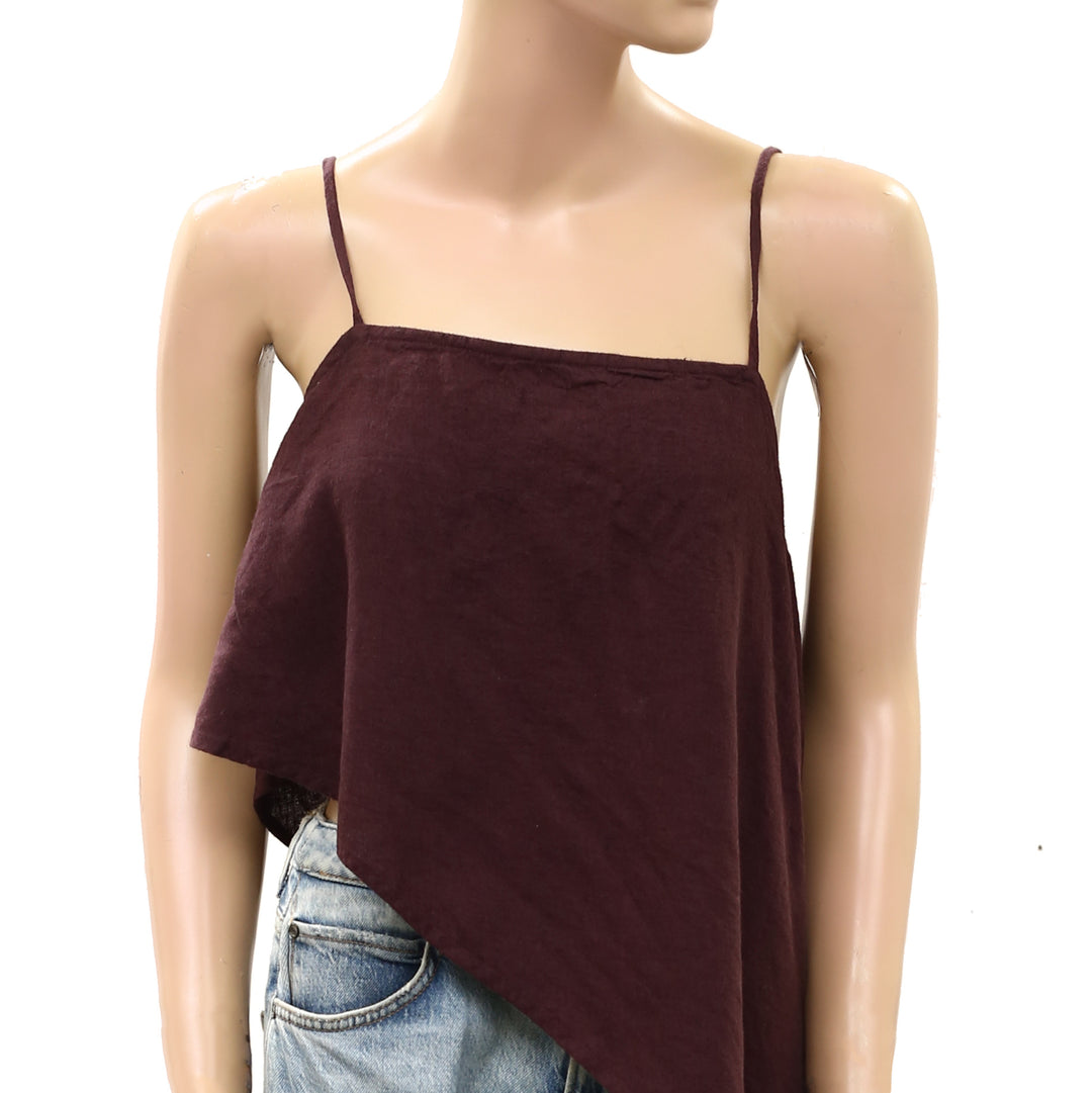 Free People Free-est Sandshell Linen Delia Cami Tank Top