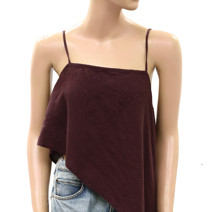 Free People Free-est Sandshell Linen Delia Cami Tank Top