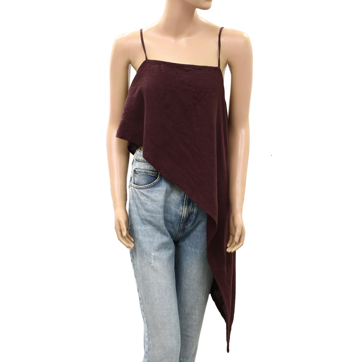 Free People Free-est Sandshell Linen Delia Cami Tank Top