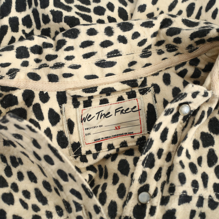 Free People We The Free Calico Flannel Shirt Printed Wild New