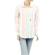 Kerri Rosenthal Mia Multi Striped Shirt Tunic Top