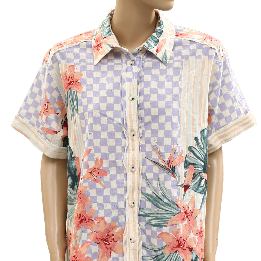 Free People We The Free Retro Tropics Shirt Top