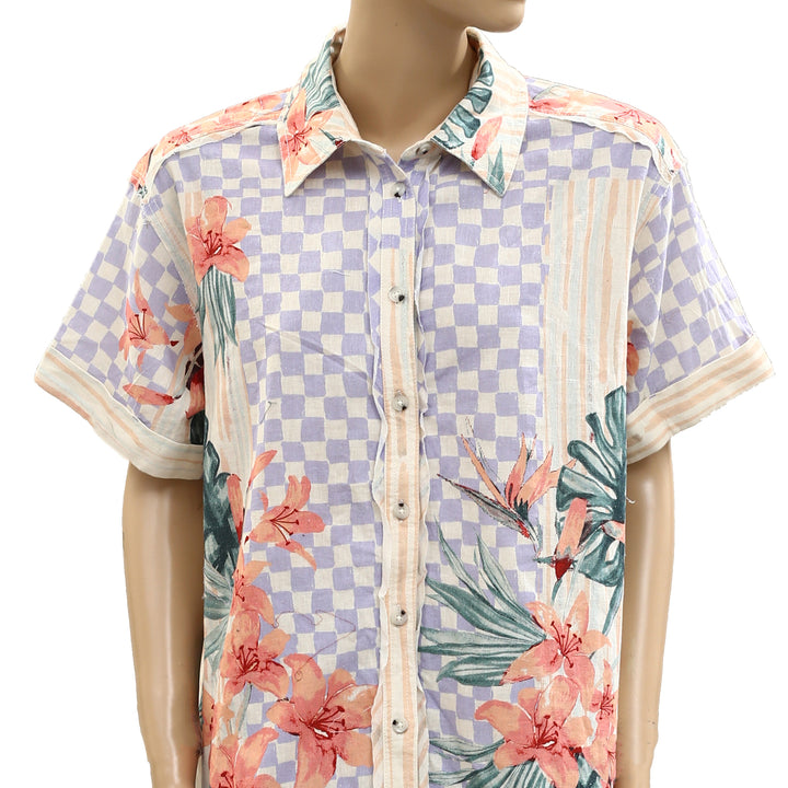 Free People We The Free Retro Tropics Shirt Top