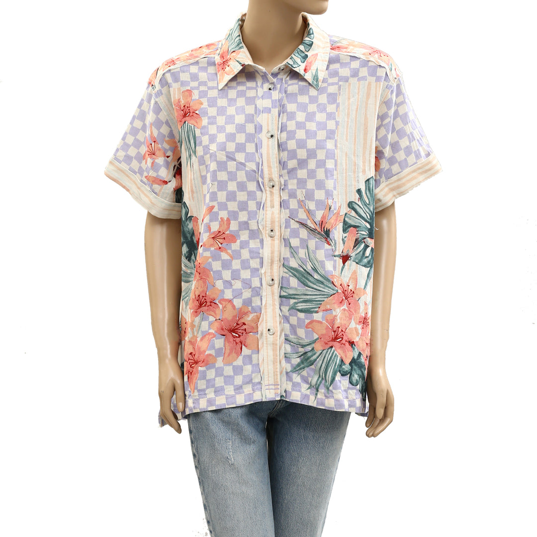 Free People We The Free Retro Tropics Shirt Top