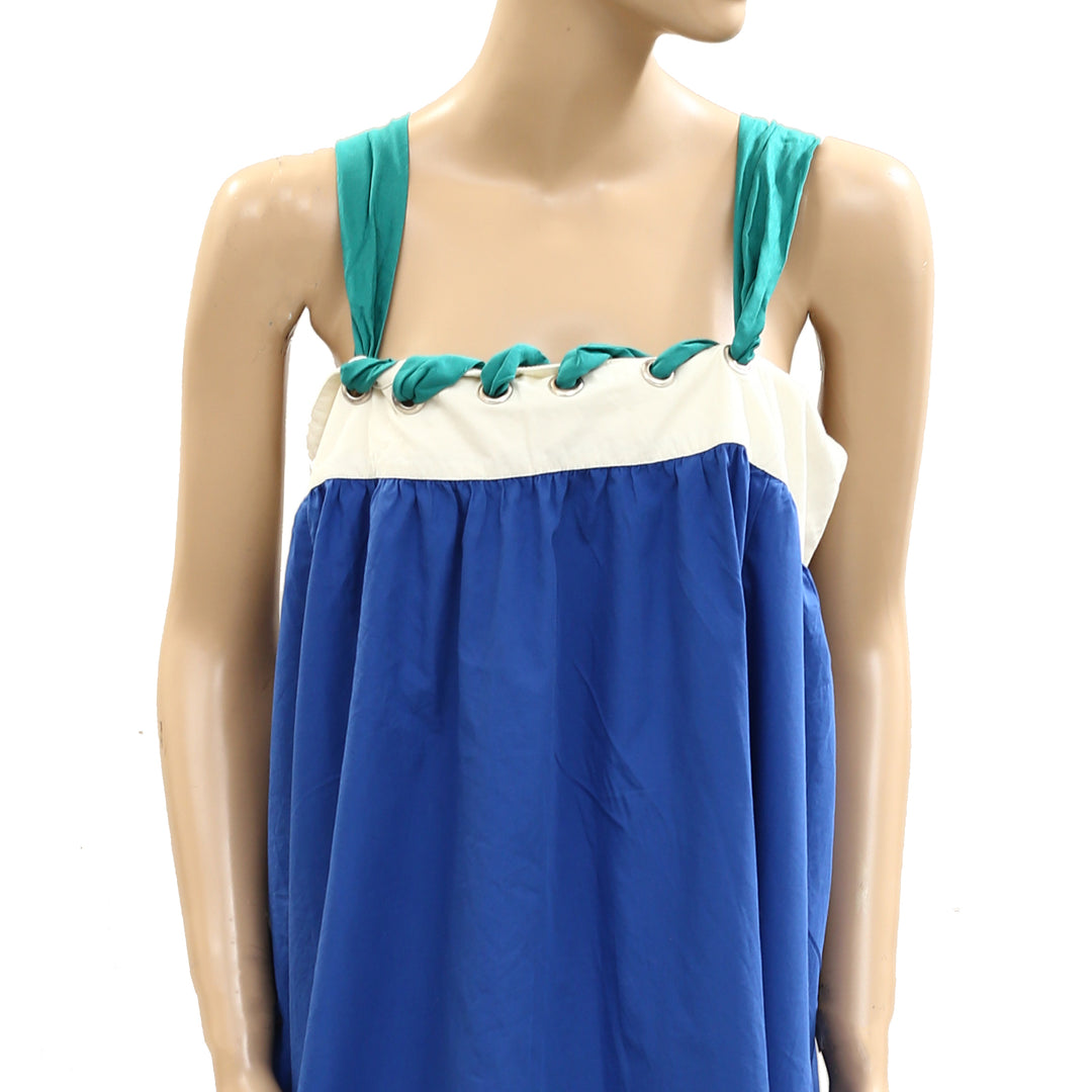 By Anthropologie Sleeveless Whipstitch Mini Dress
