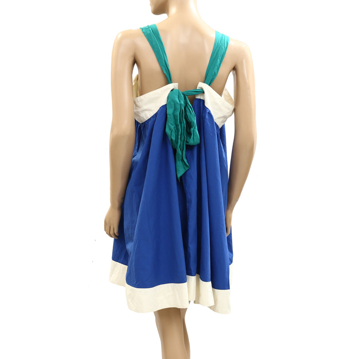 By Anthropologie Sleeveless Whipstitch Mini Dress