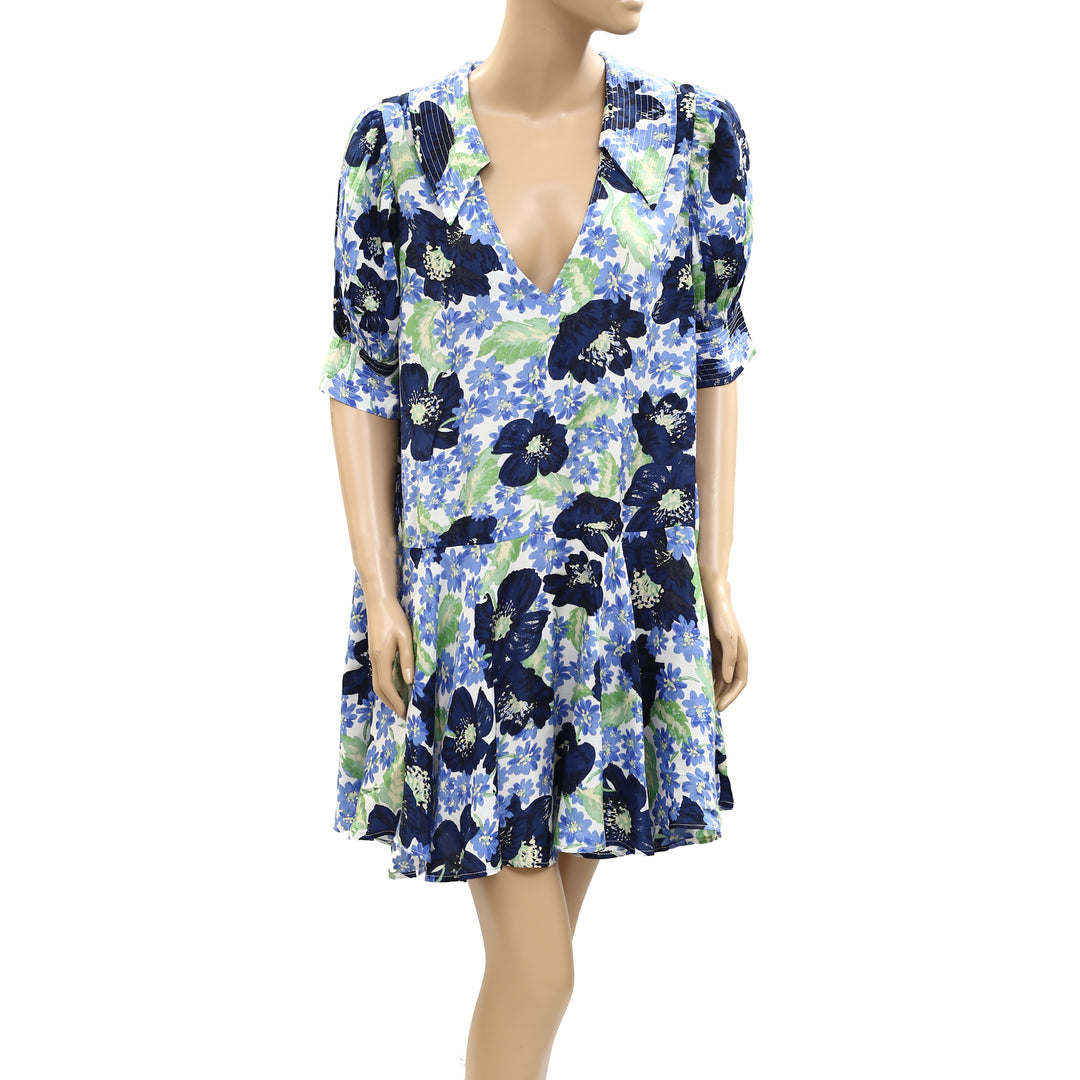 free people moon chaser mini dress Free People Moon Chaser Mini Dress - Navy Combo