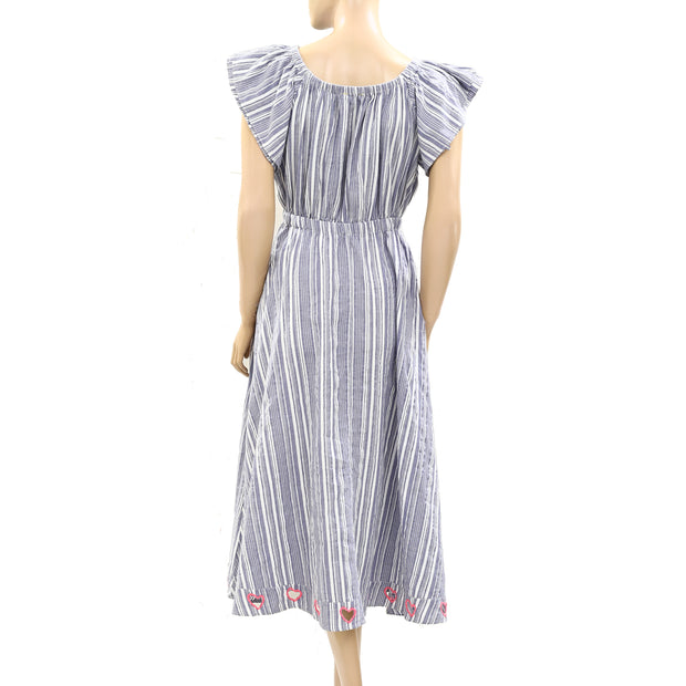 Kerri Rosenthal Tailor Stripe Midi Dress