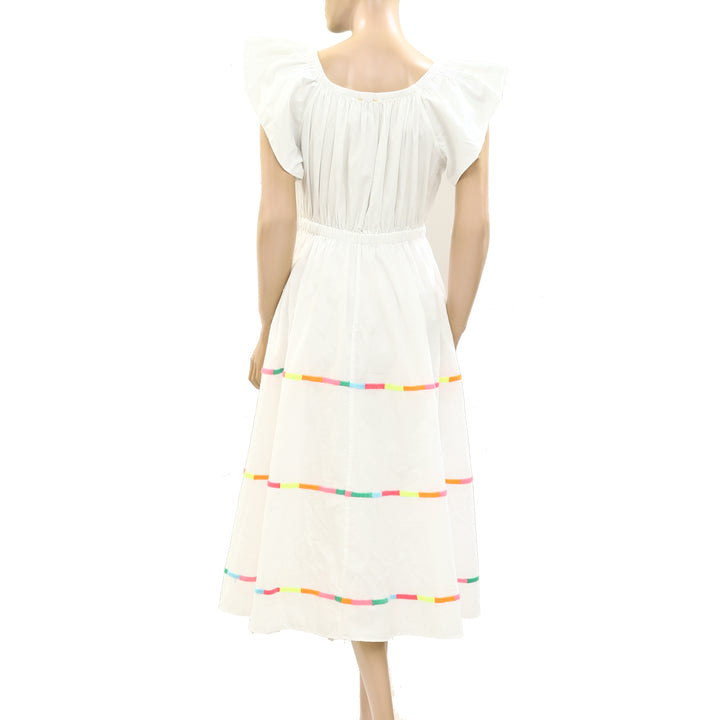 Kerri Rosenthal Tailor Embroidered Midi Dress