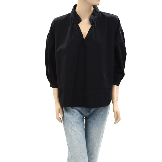 Voyageur By Mersea Solid Blouse Shirt Top