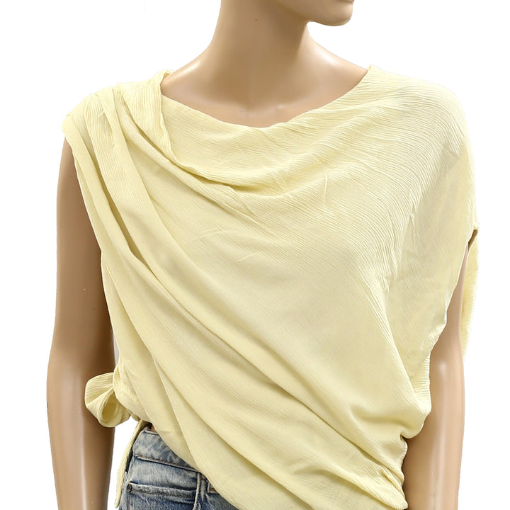 Free People Free Est Blake Off-The-Shoulder Draped Blouse Top