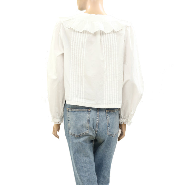Sandy Liang Embroidered Blouse Top