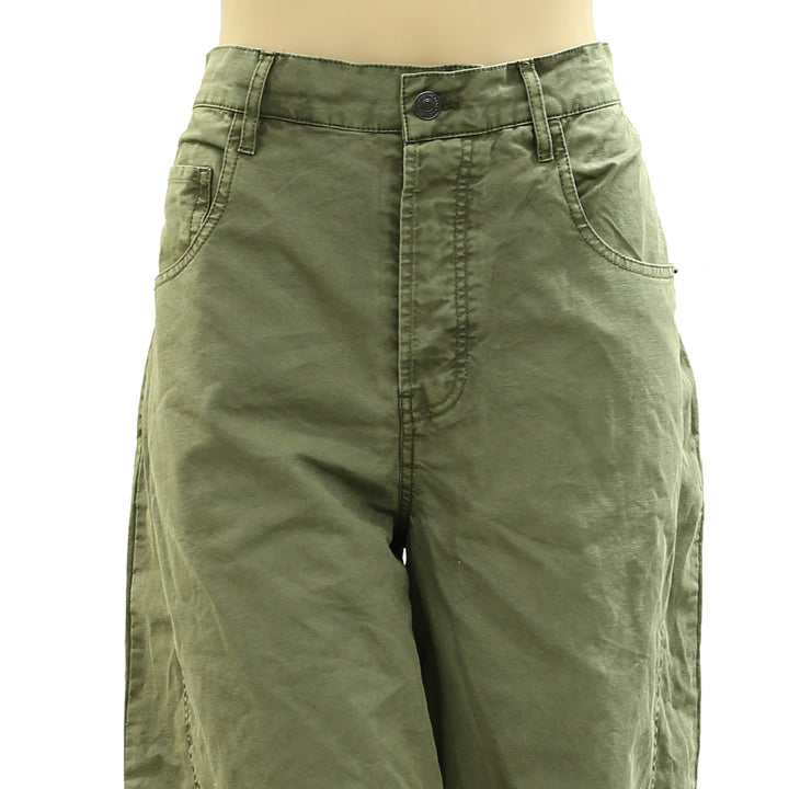 Free People We The Free Good Luck Mid-Rise Cord Barrel Jeans Pants