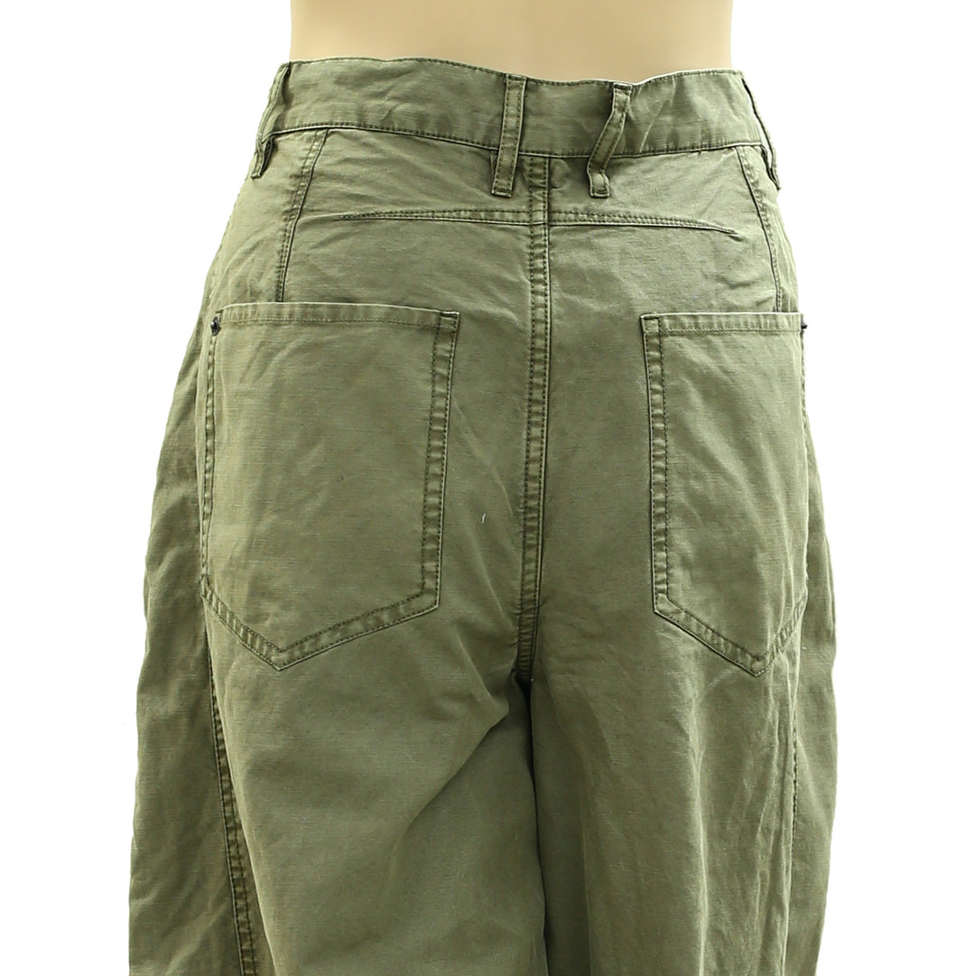 Free People We The Free Good Luck Mid-Rise Cord Barrel Jeans Pants