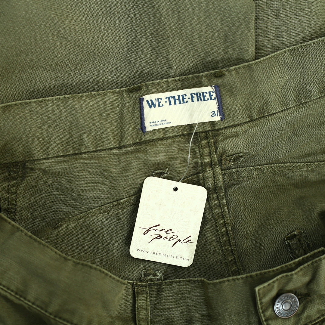 Free People We The Free Good Luck Mid-Rise Cord Barrel Jeans Pants