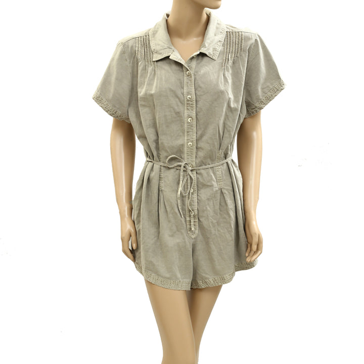 Free People Keep It Crisp Shortall Romper