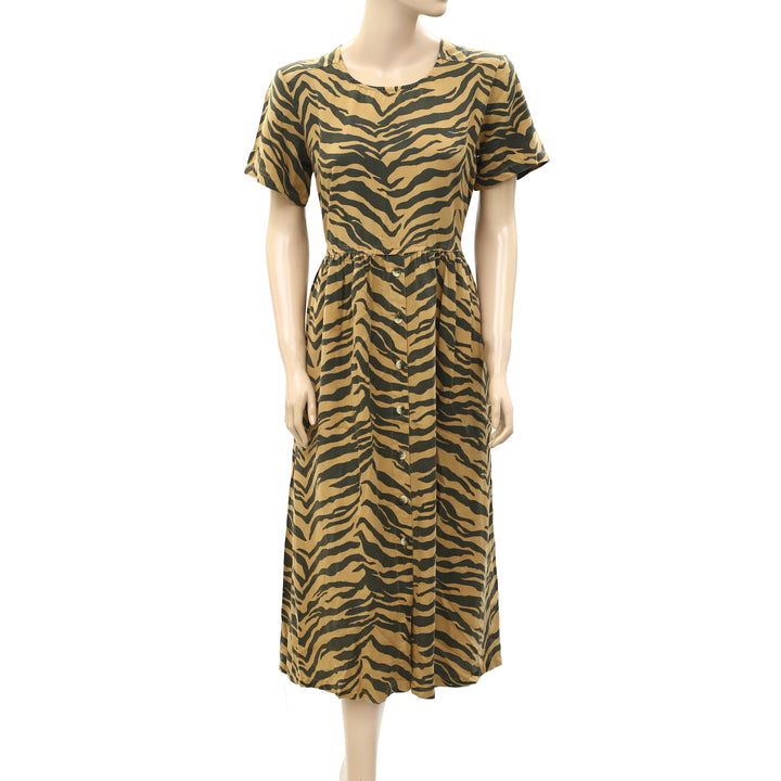 LEON & HARPER Reva Tiger Print Midi Dress
