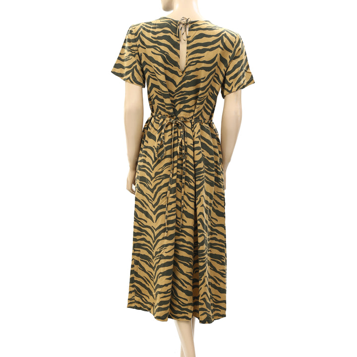 LEON & HARPER Reva Tiger Print Midi Dress