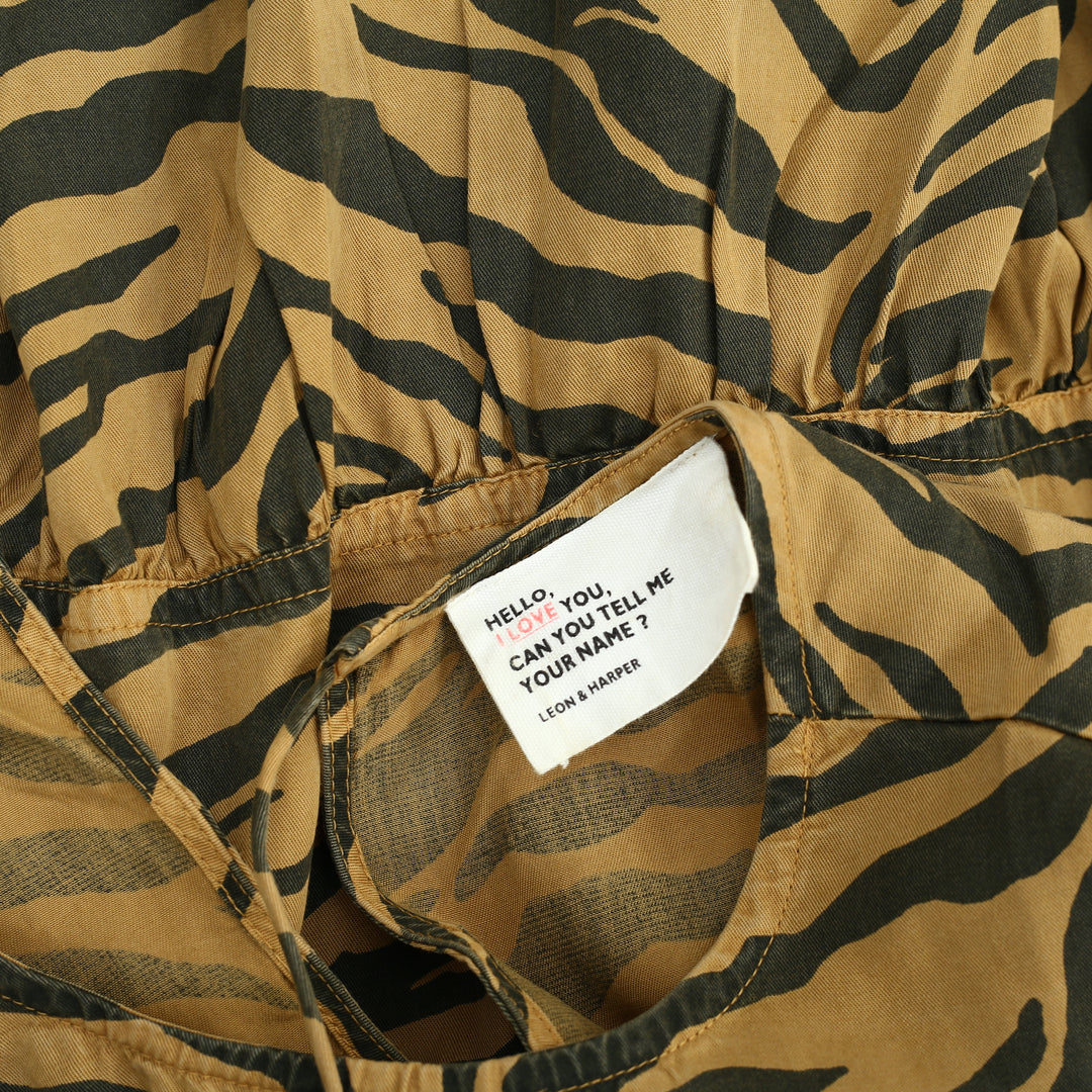 LEON & HARPER Reva Tiger Print Midi Dress